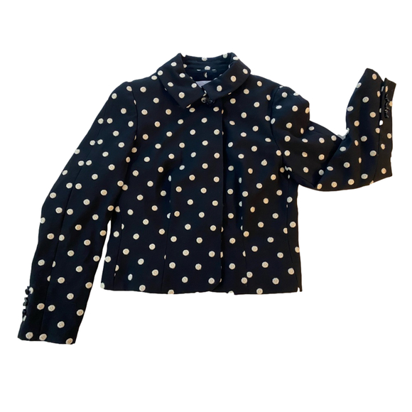 Moschino Cheap And Chic 🤍 XS polka dot Wool short jacket 🤍 wool and silk - Picture 2 of 16
